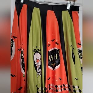 HALLOWEEN TREAT CHARTREUSE & ORANGE SKIRT